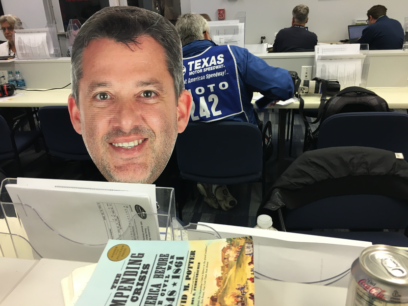 Illustration for article titled I Went To NASCAR And Somehow Wound Up With Tony Stewart's Head On A Stick